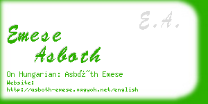 emese asboth business card